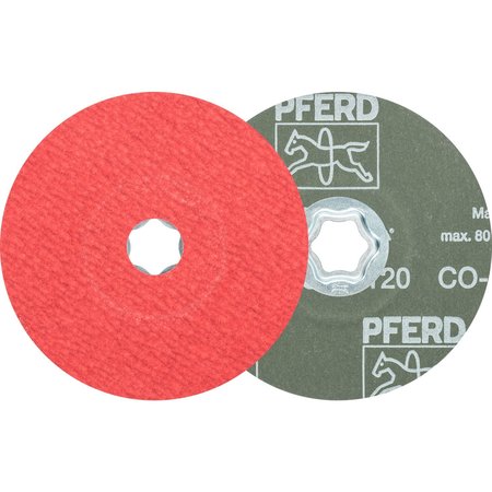 PFERD COMBICLICK® Fiber Disc, 5" Dia. - Ceramic Oxide CO-COOL, 120 Grit 40738